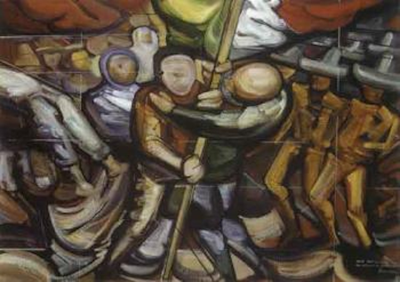 Proyecto para el mural del porfirisimo a la Revolucion en el Castillo de Chapultepec by David Alfaro Siqueiros