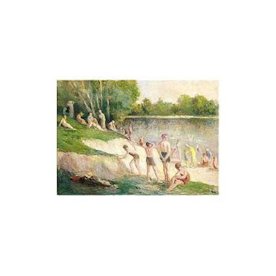 Baignade a Mericourt by Maximilien Luce
