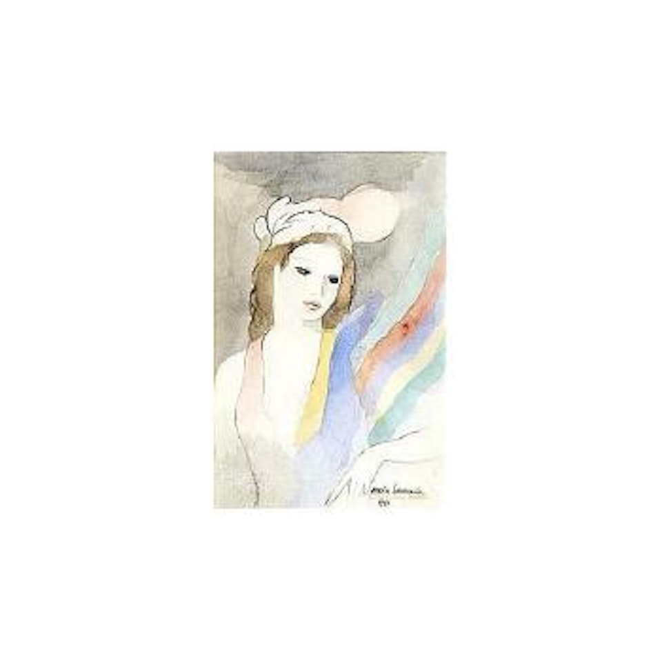 Jeune fille a echarpe by Marie Laurencin