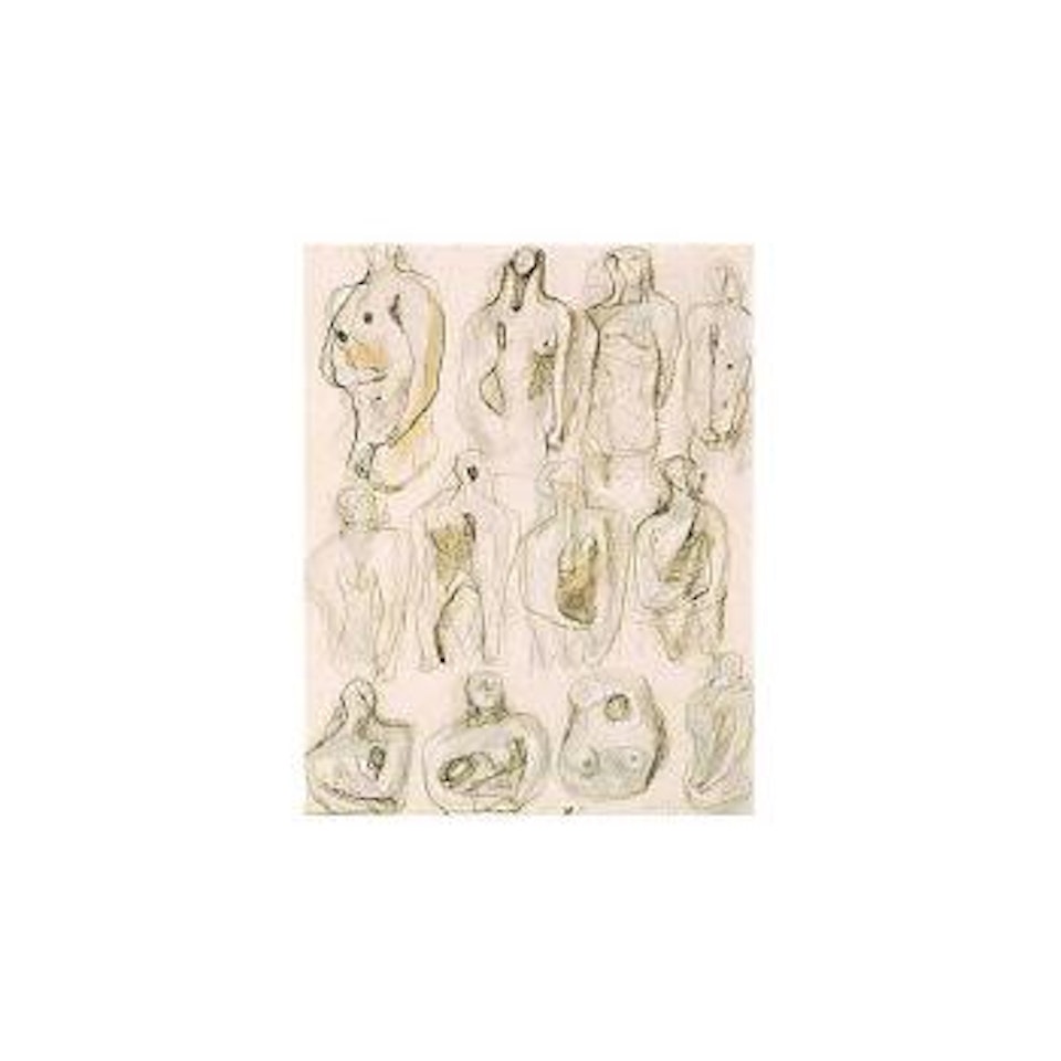 Drawings for sculpture by Henry Moore