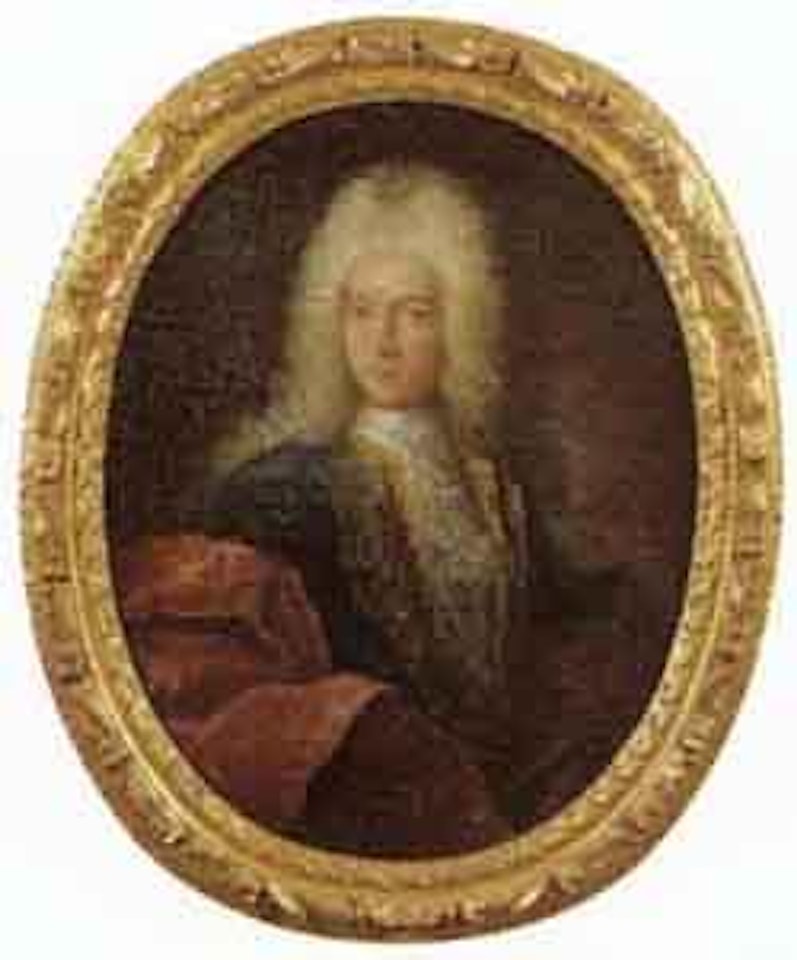 Ritratto di gentiluomo a mezza figura in giacca blu by Jean François de Troy