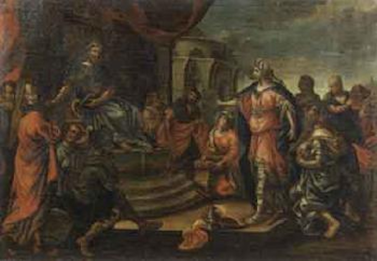 Re Salomone e la regina di Saba by Italian School