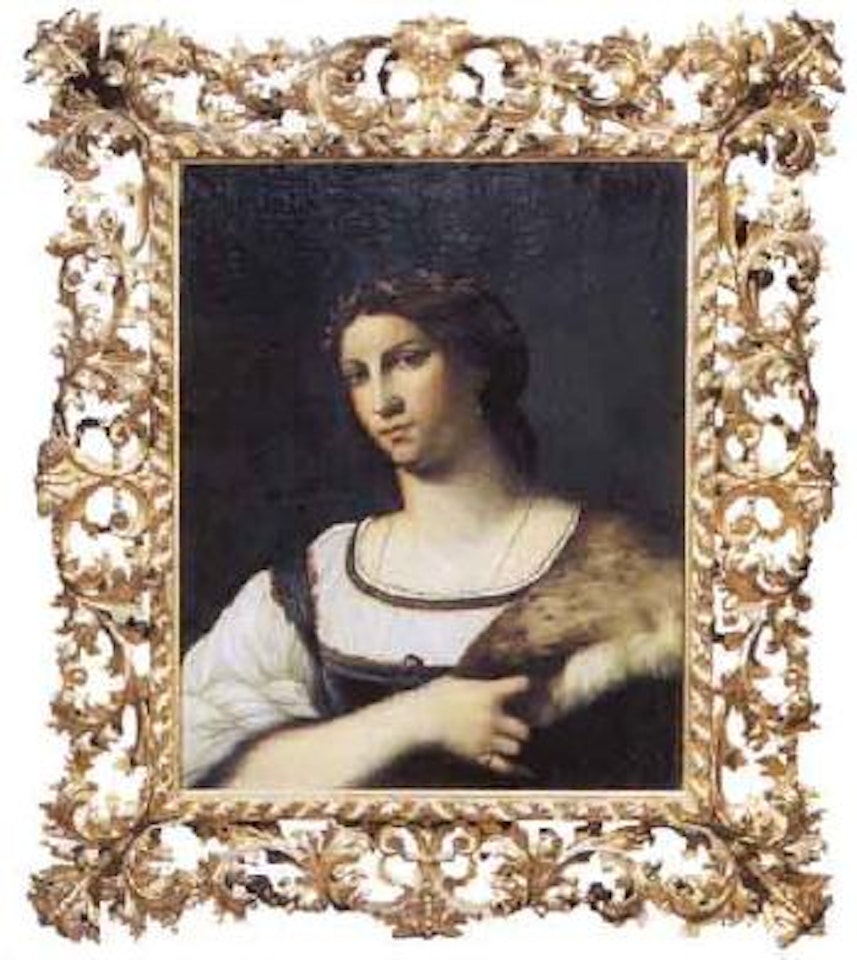 Portrait of lady La Fornarina by Sebastiano del Piombo