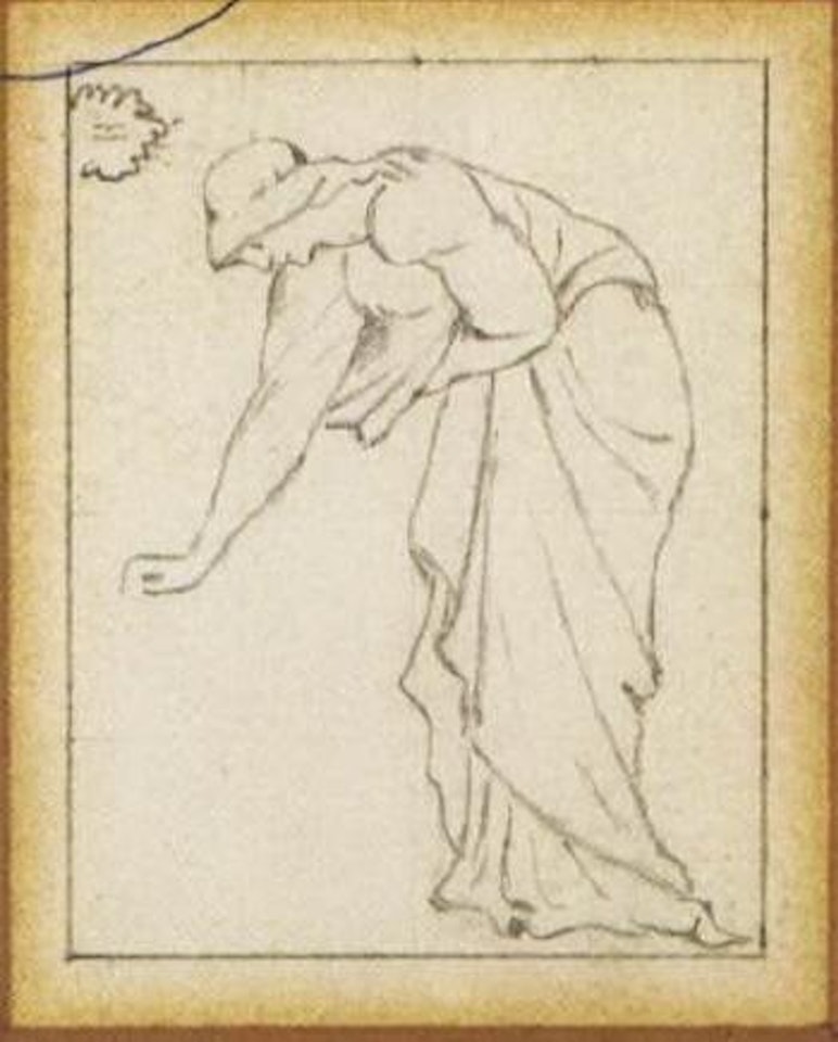 Draped figure stooping by Edward Coley Burne-Jones