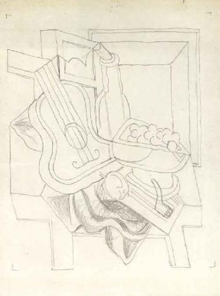 Nature morte, guitare et compotier by Juan Gris