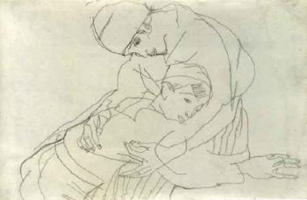 Umarmung - embrace by Egon Schiele