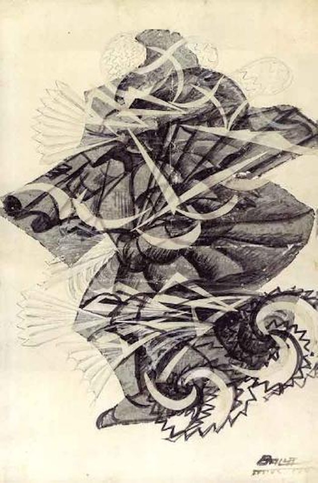 Costume design for the ballet - Piedigrotta by Giacomo Balla