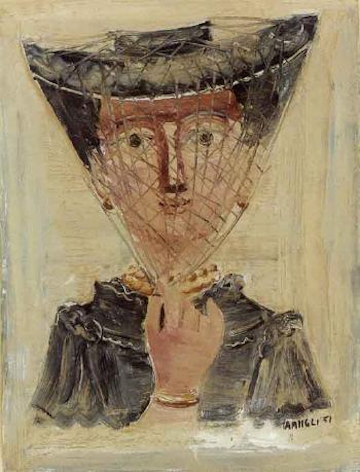 Testa di Donna in veletta by Massimo Campigli