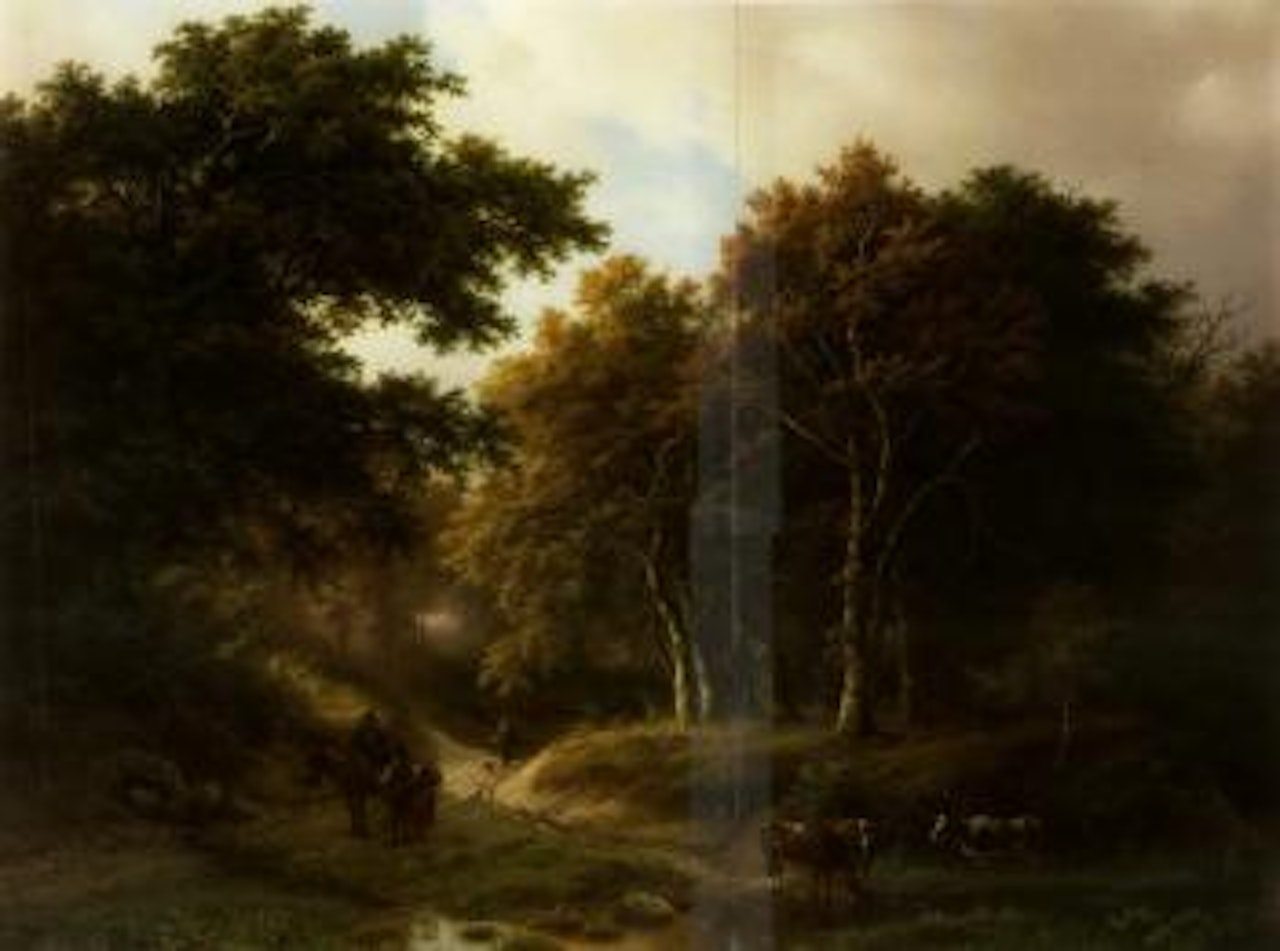 Path through the woods - der Waldweg by Barend Cornelis Koekkoek
