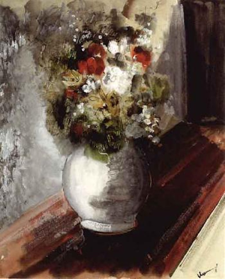 Vase de fleurs a la fenetre by Maurice de Vlaminck