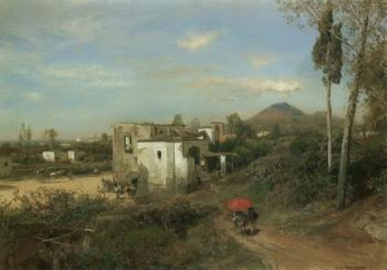 View of Vesuvius by Oswald Achenbach