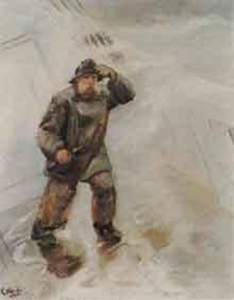Hold on to the sou'wester by Christian Krohg