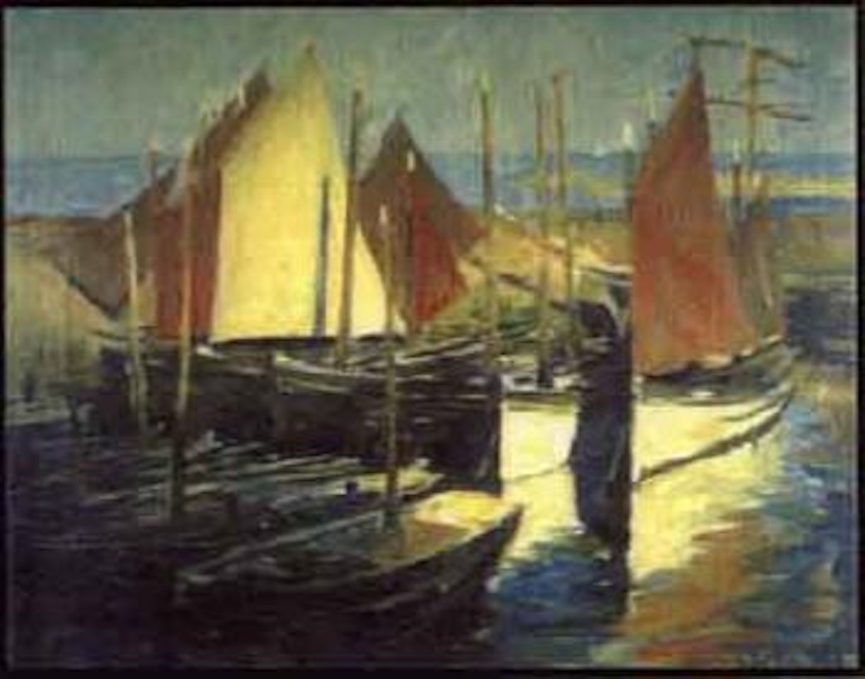 Safe anchorage - Mousehole Harbour by Stanhope Alexander Forbes