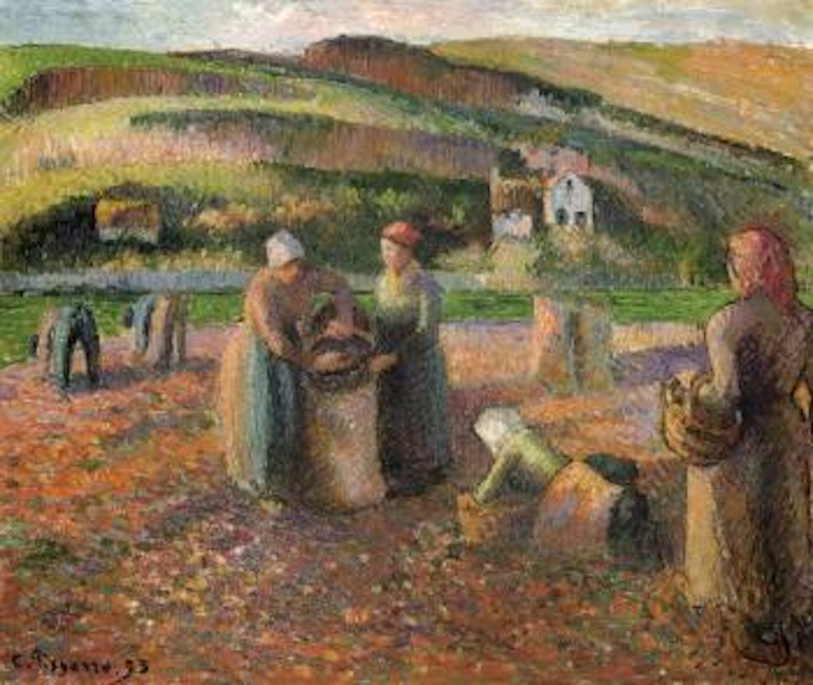 Recolte des pommes de terre by Camille Pissarro
