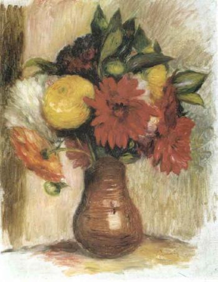 Bouquet de fleurs au pichet de terre by Pierre-Auguste Renoir