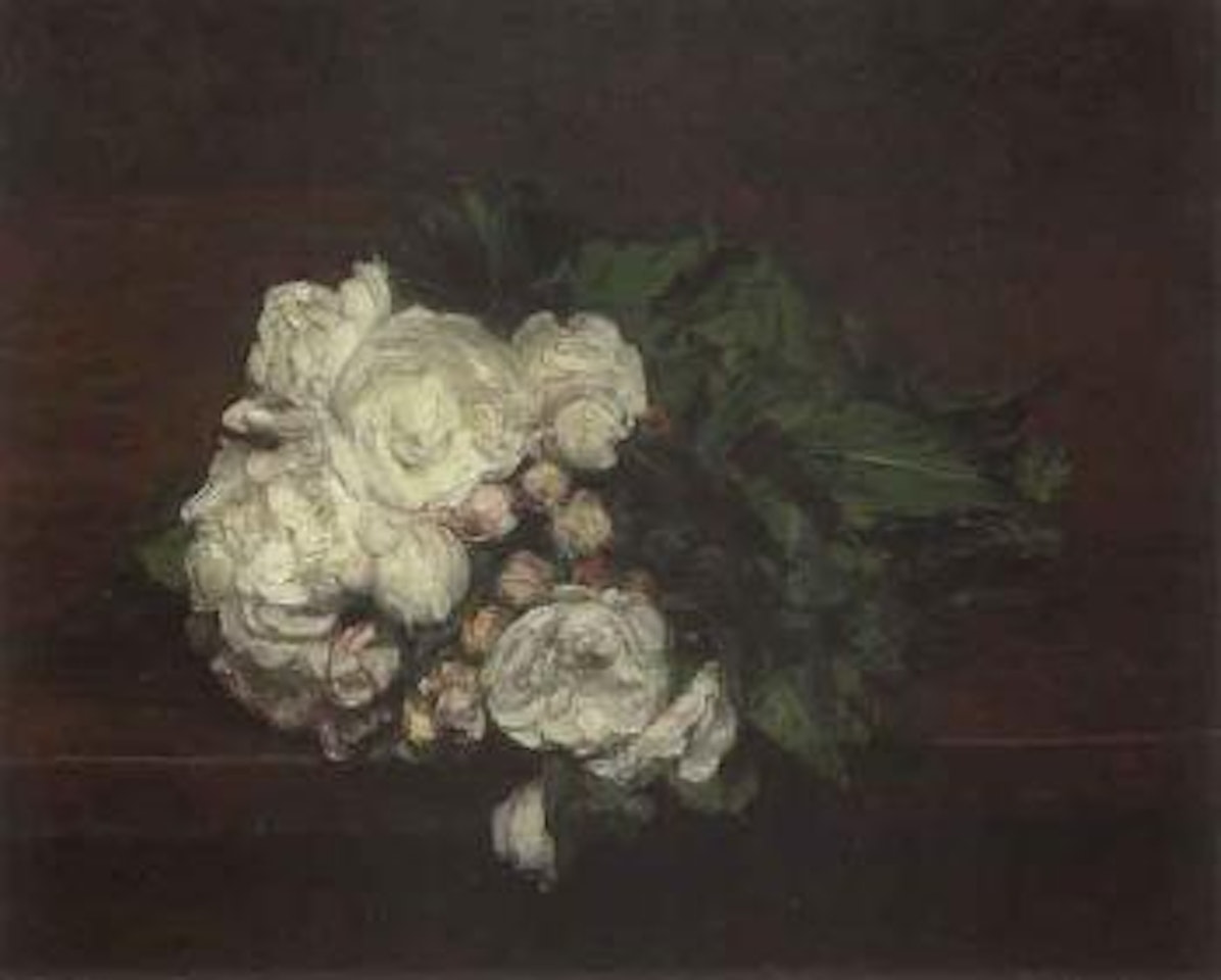 Fleurs, roses blanches by Henri Fantin-Latour