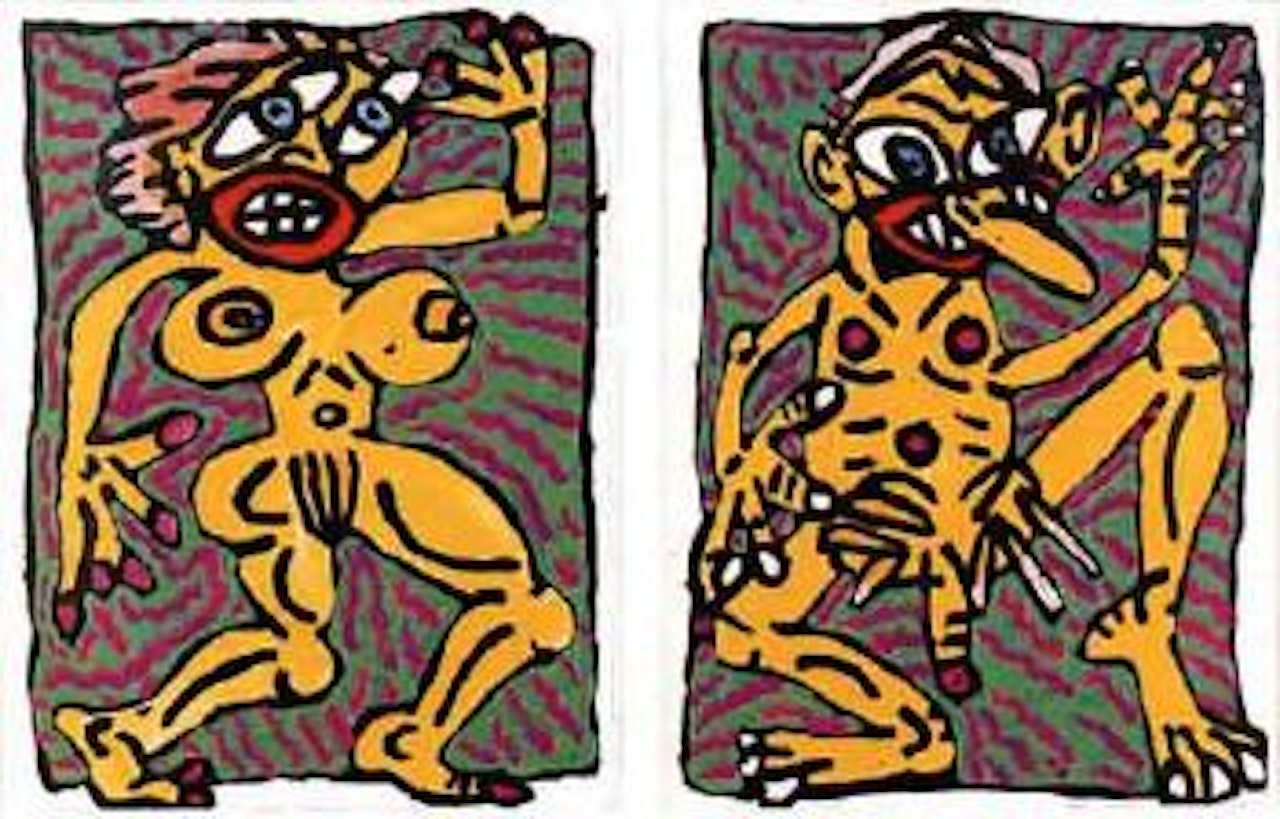 Tribal dance by Robert Combas