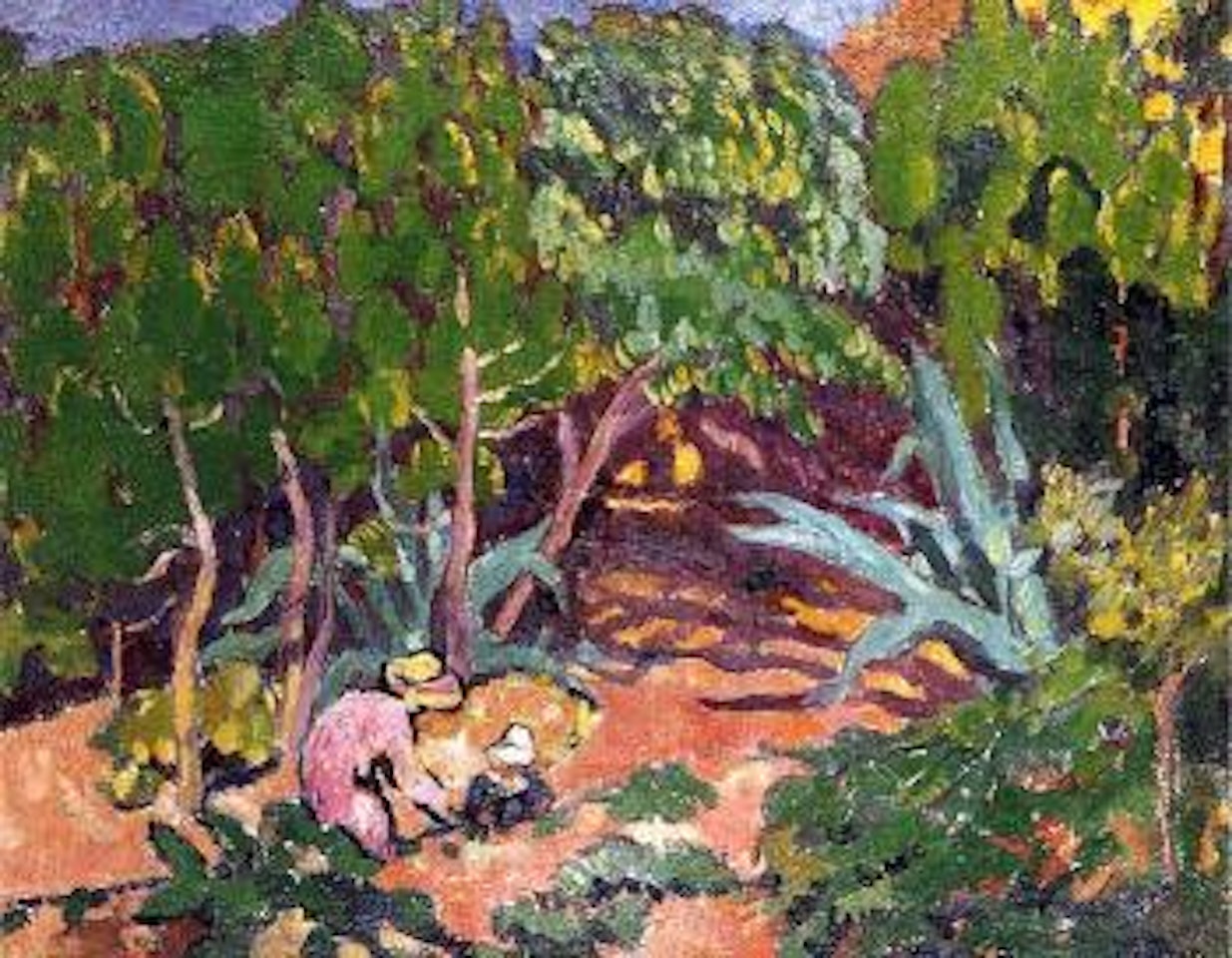 Femme et enfant dans jardin d'Agay by Louis Valtat