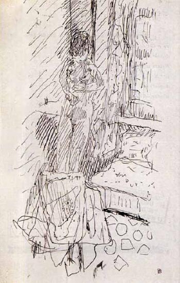 Nu debout a toilette by Pierre Bonnard