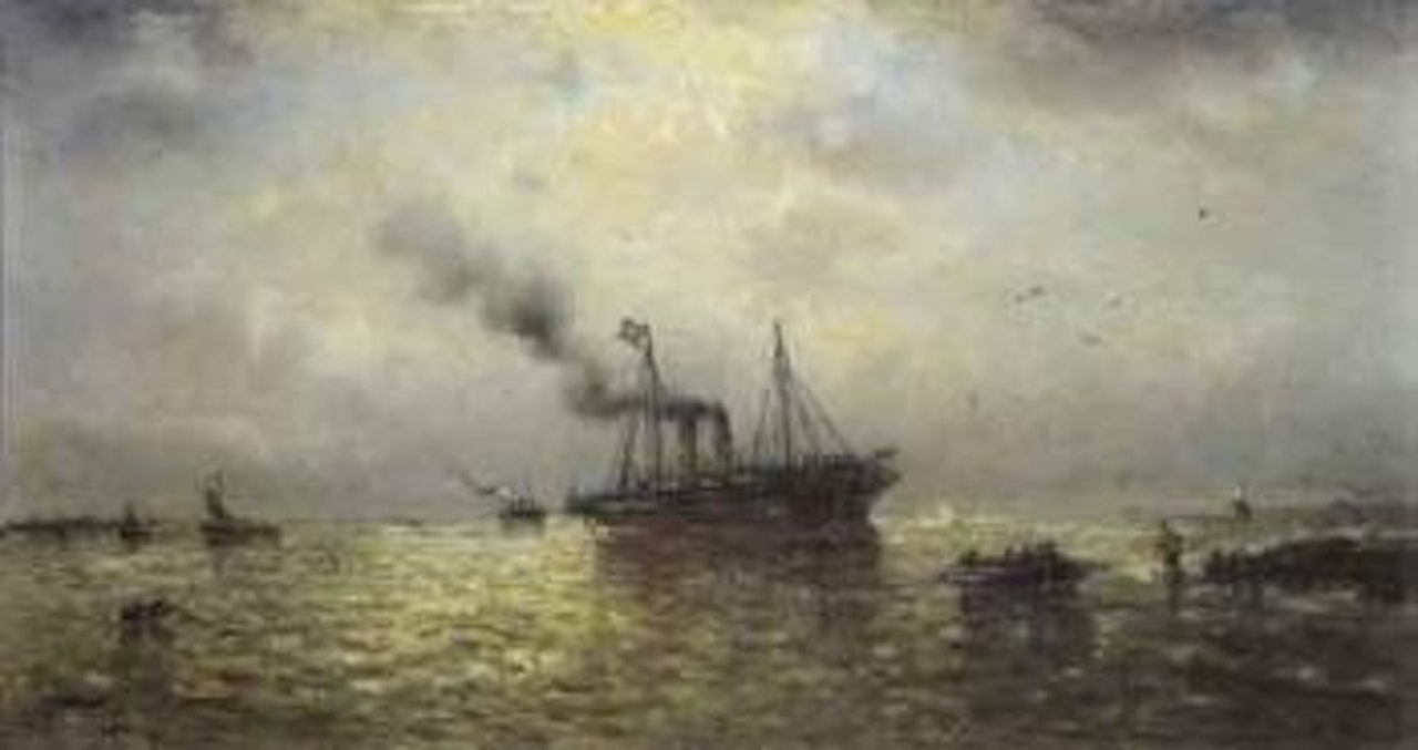 Grey day, Escaut's mouth by François Etienne Musin