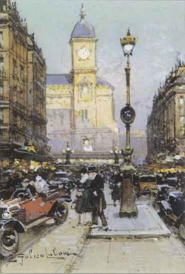Boulevard, Paris by Eugene Galien-Laloue