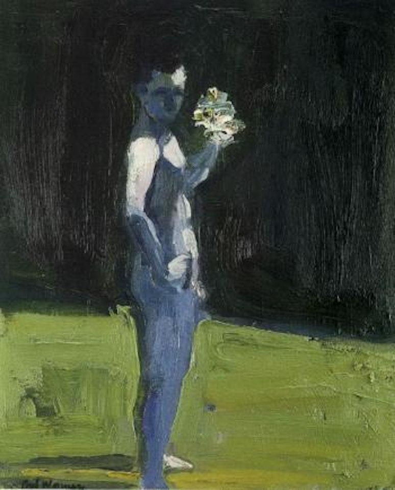 Study of a man with a bouquet by Paul Wonner