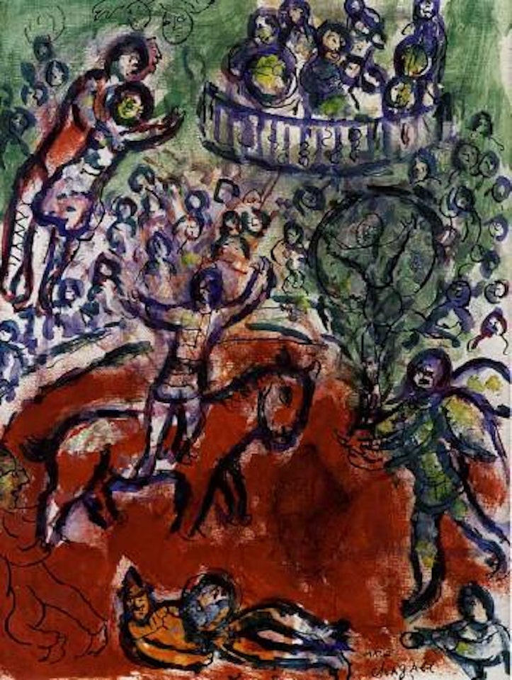 Cirue rouge et vert by Marc Chagall