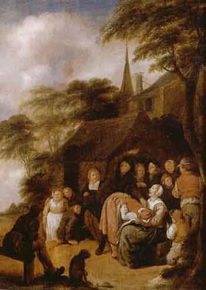 Jeu de main chaude. Collection a l'auberge by Jan Miense Molenaer