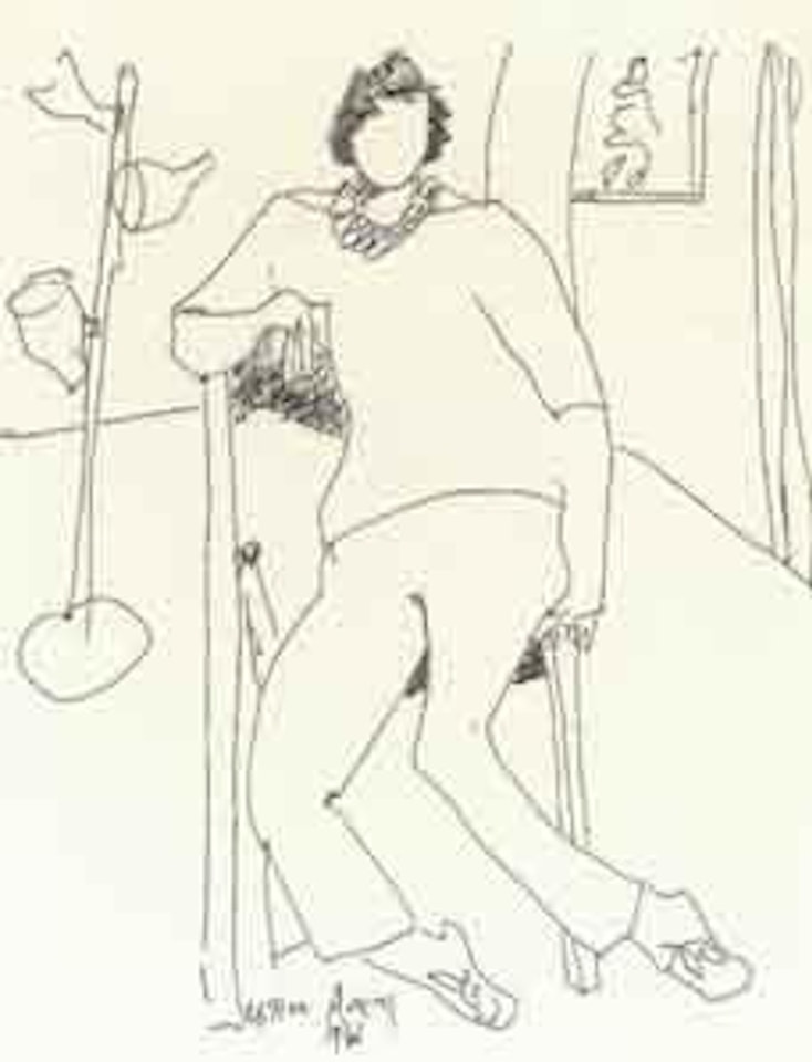 Woman seated by Milton Avery