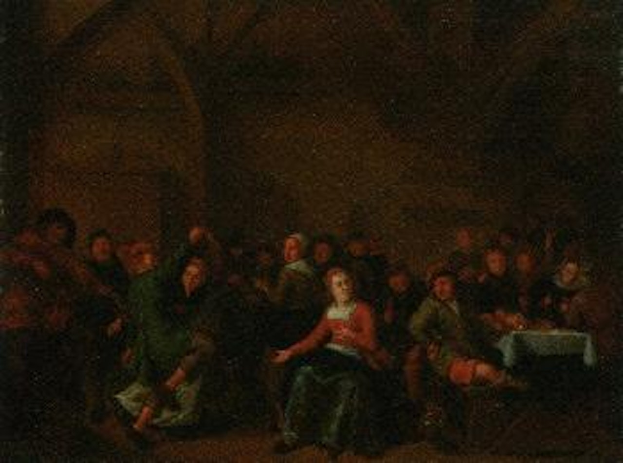 Peasants merrymaking in an tavern by Jan Miense Molenaer