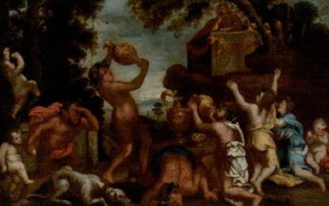 Bacchanalian revel by Venetian School