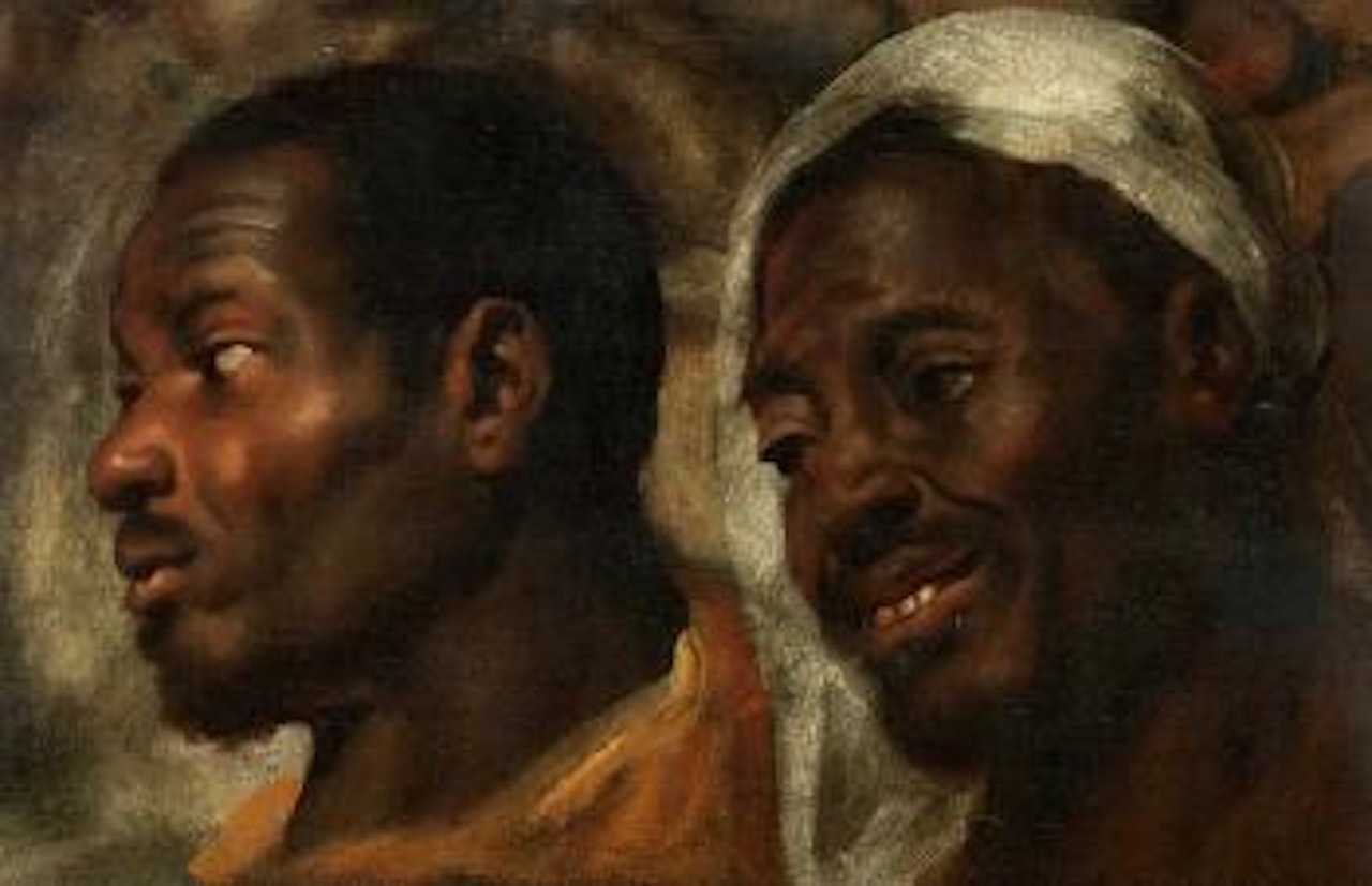 Head studies of two African men by Jacob Jordaens