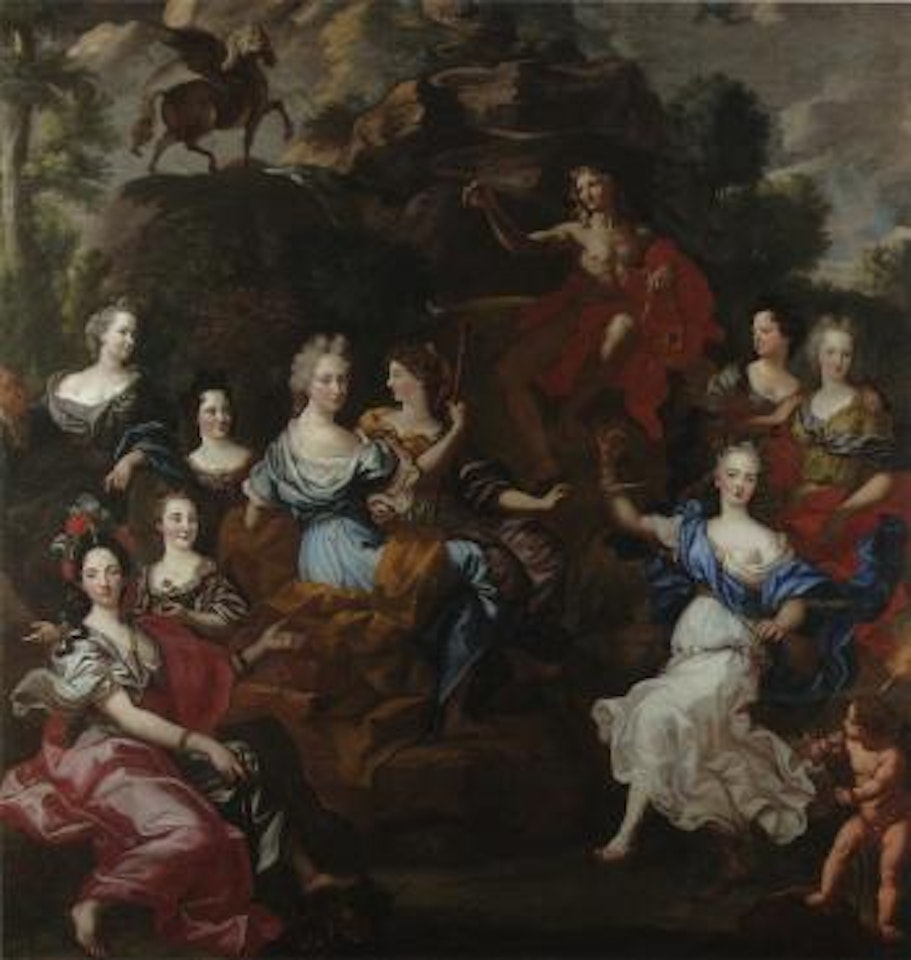 Apollo and the nine muses by Jacob van Loo