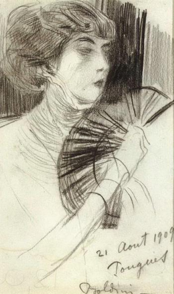 Woman with a fan by Giovanni Boldini