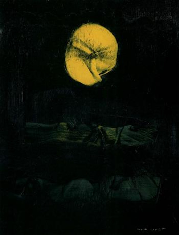 The sun as seen from the moon by Max Ernst