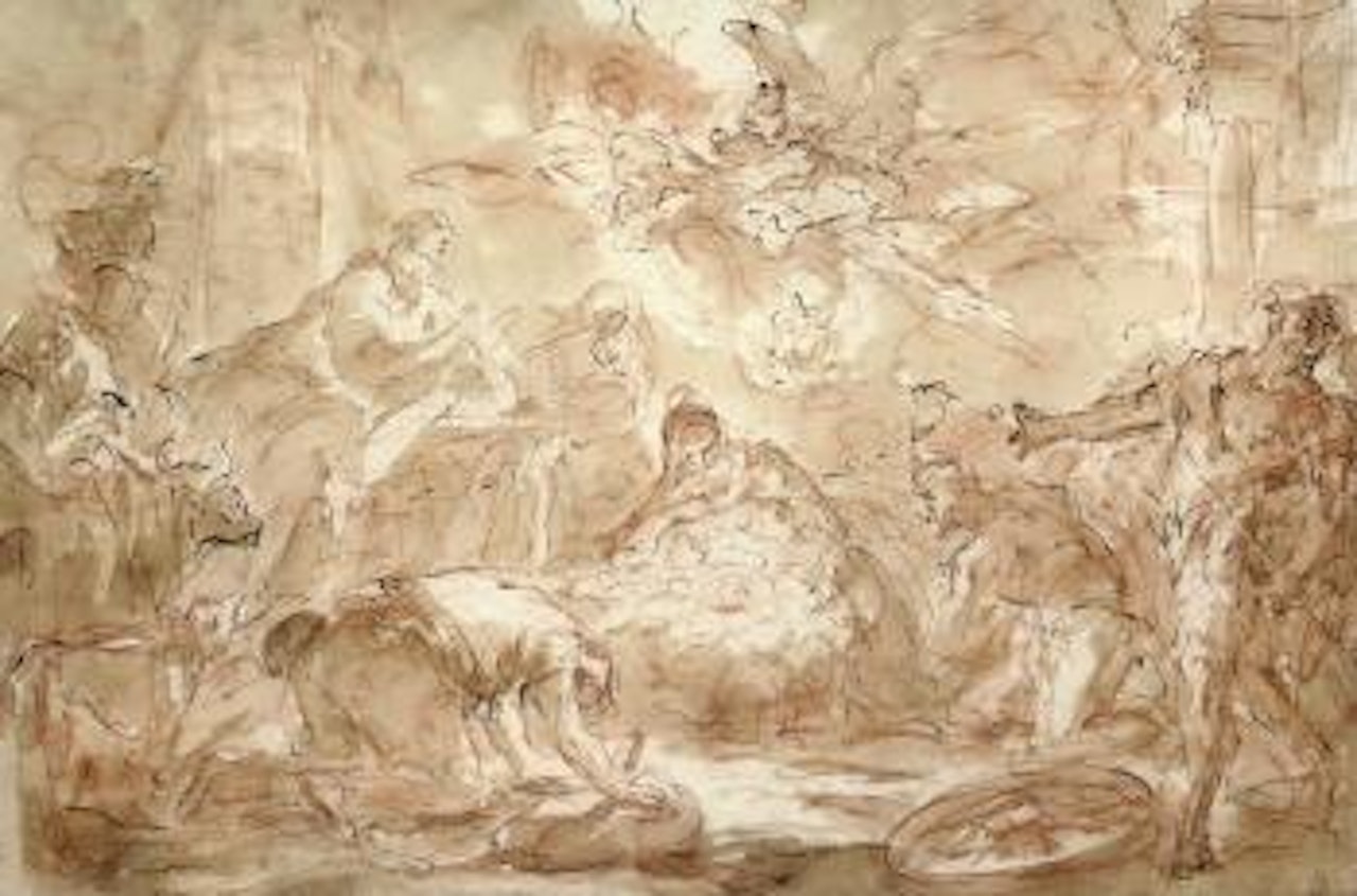 The Adoration of the shepherds by Gaspare Diziani