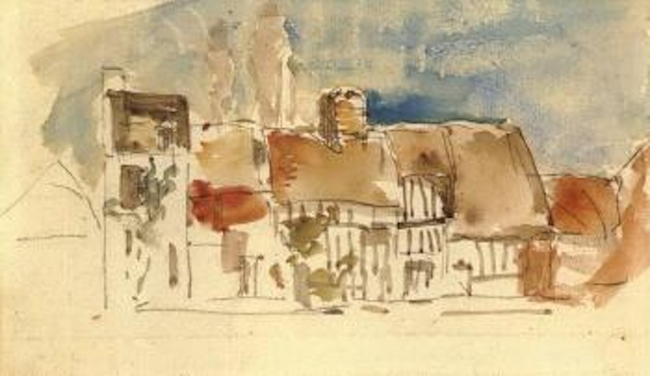 Cottages in Normandy by Eugène Boudin