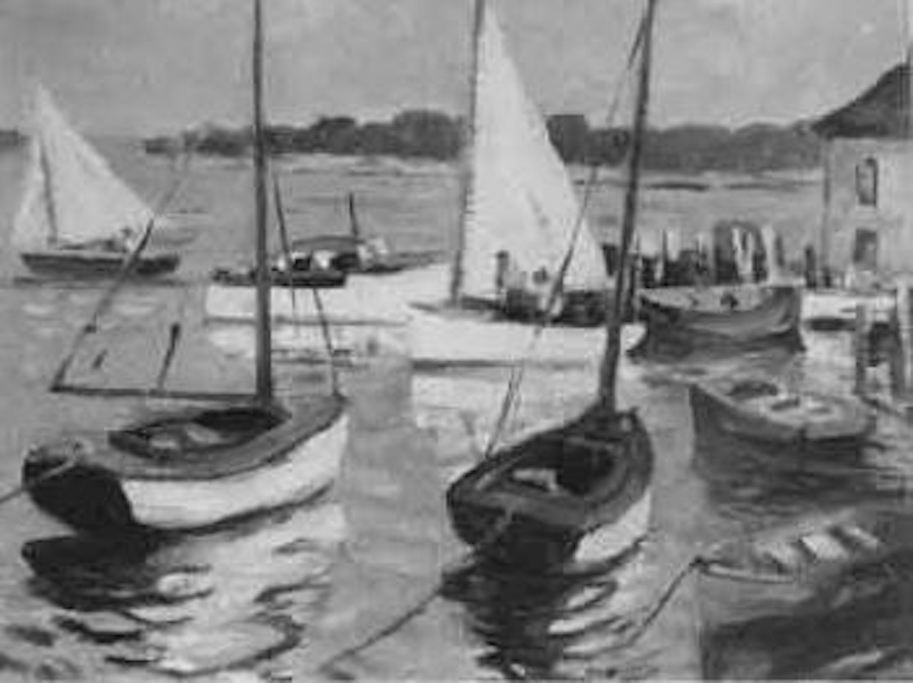 Summer day, Connecticut. Essex harbour by Guy Carleton Wiggins