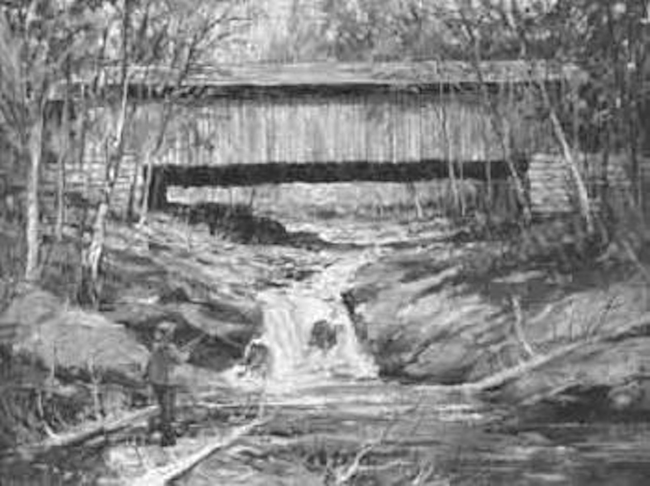 Hyde Park Bridge, Vermont by Eric Sloane