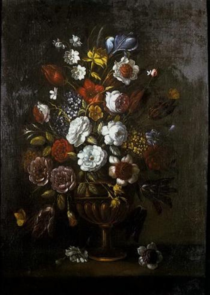 Still life with vase of flowers by Roman School
