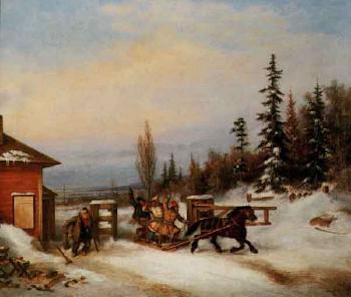 Cheating the toll gate by Cornelius Krieghoff