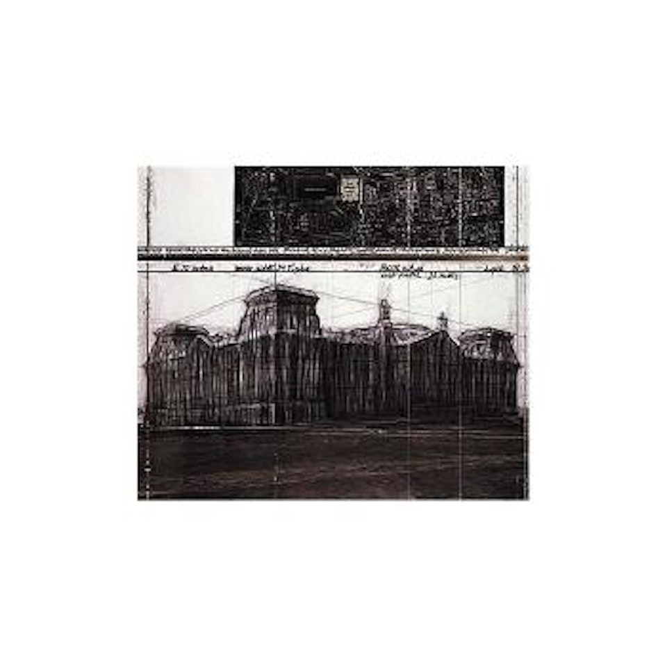 Wrapped reichstag, project for Berlin by Christo