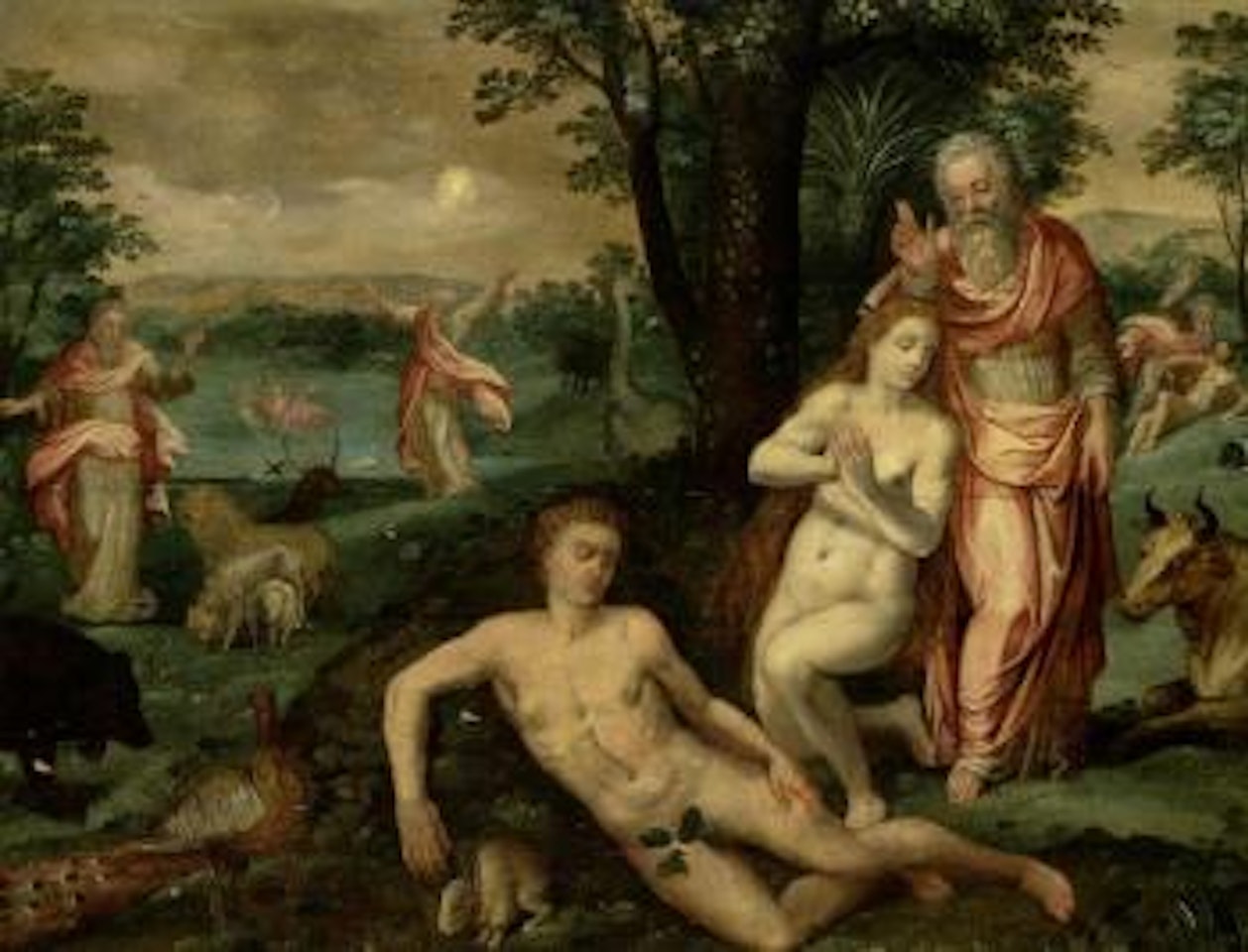 In the Garden of Eden by German School