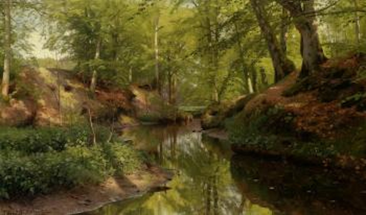 Spring day at Saeby river by Peder Mork Monsted