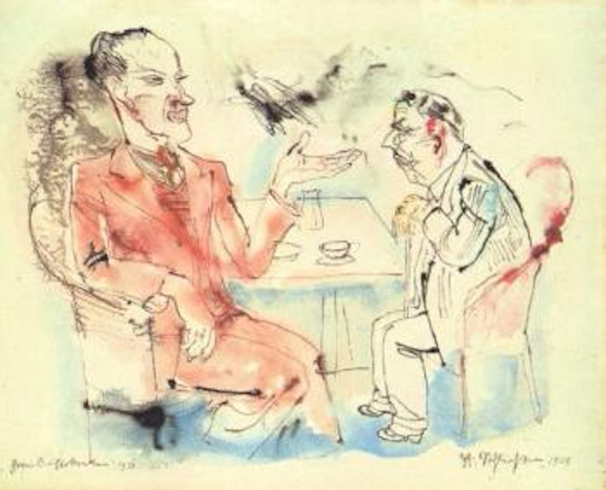 Two aristocrats by Rudolf Schlichter
