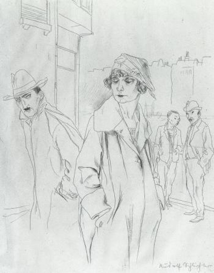 In the street by Rudolf Schlichter