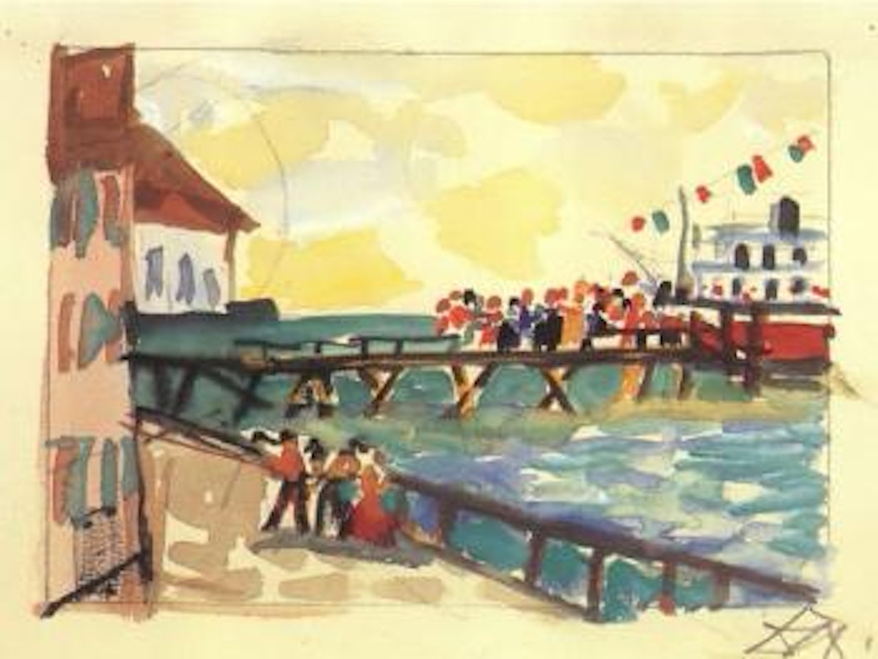 Landing stage on the Bodensee by Otto Dix
