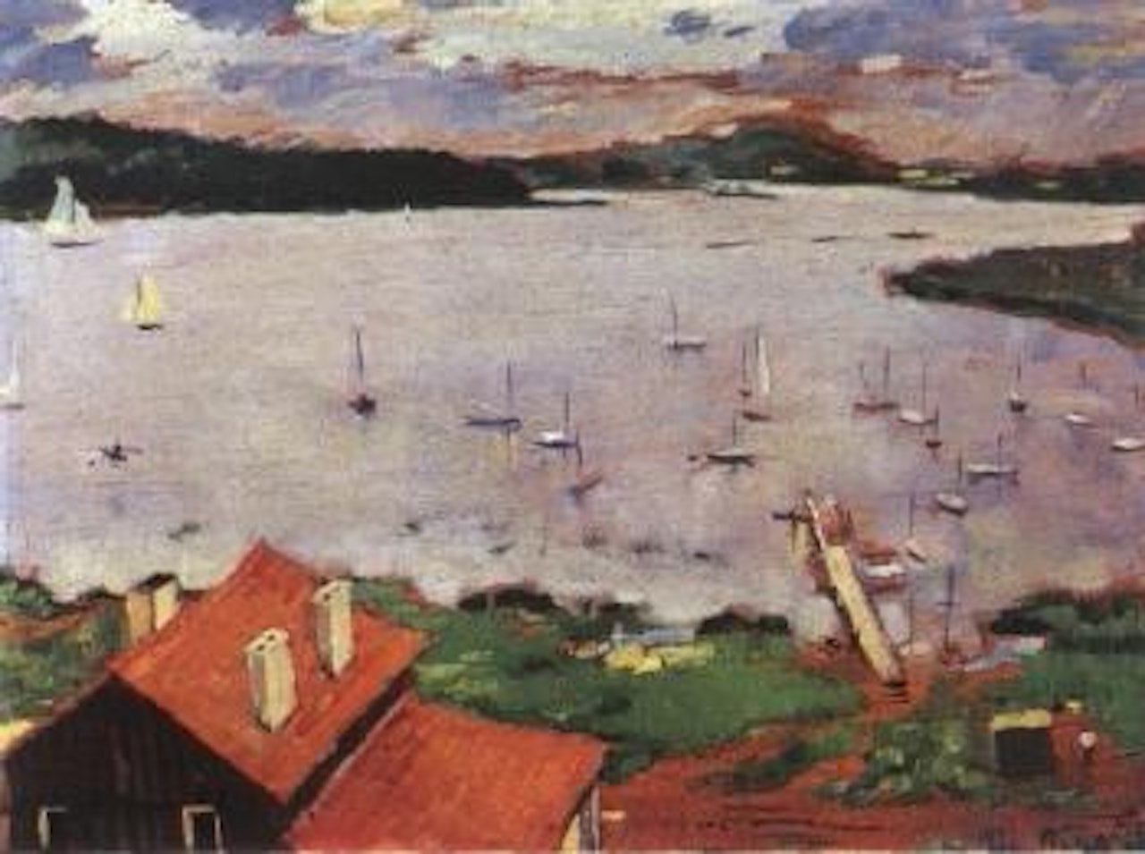 Sailing boats on the Havel by Franz Heckendorf