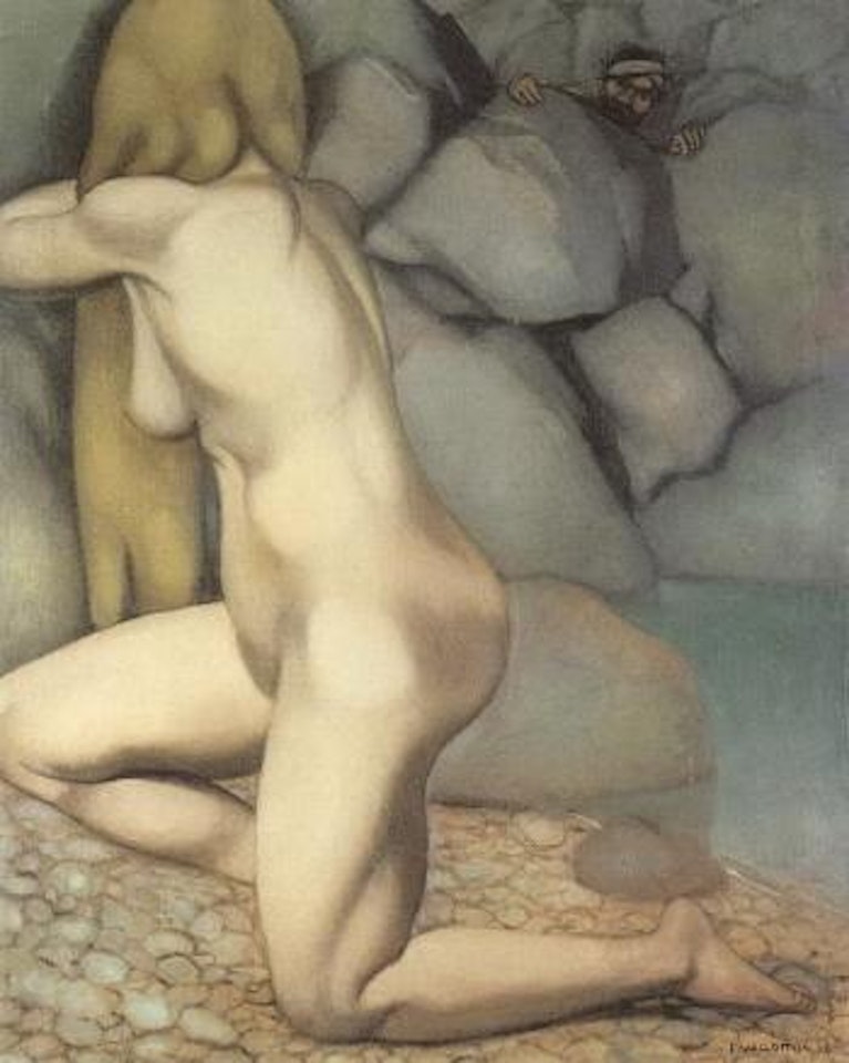 Femme surprise by Félix Vallotton