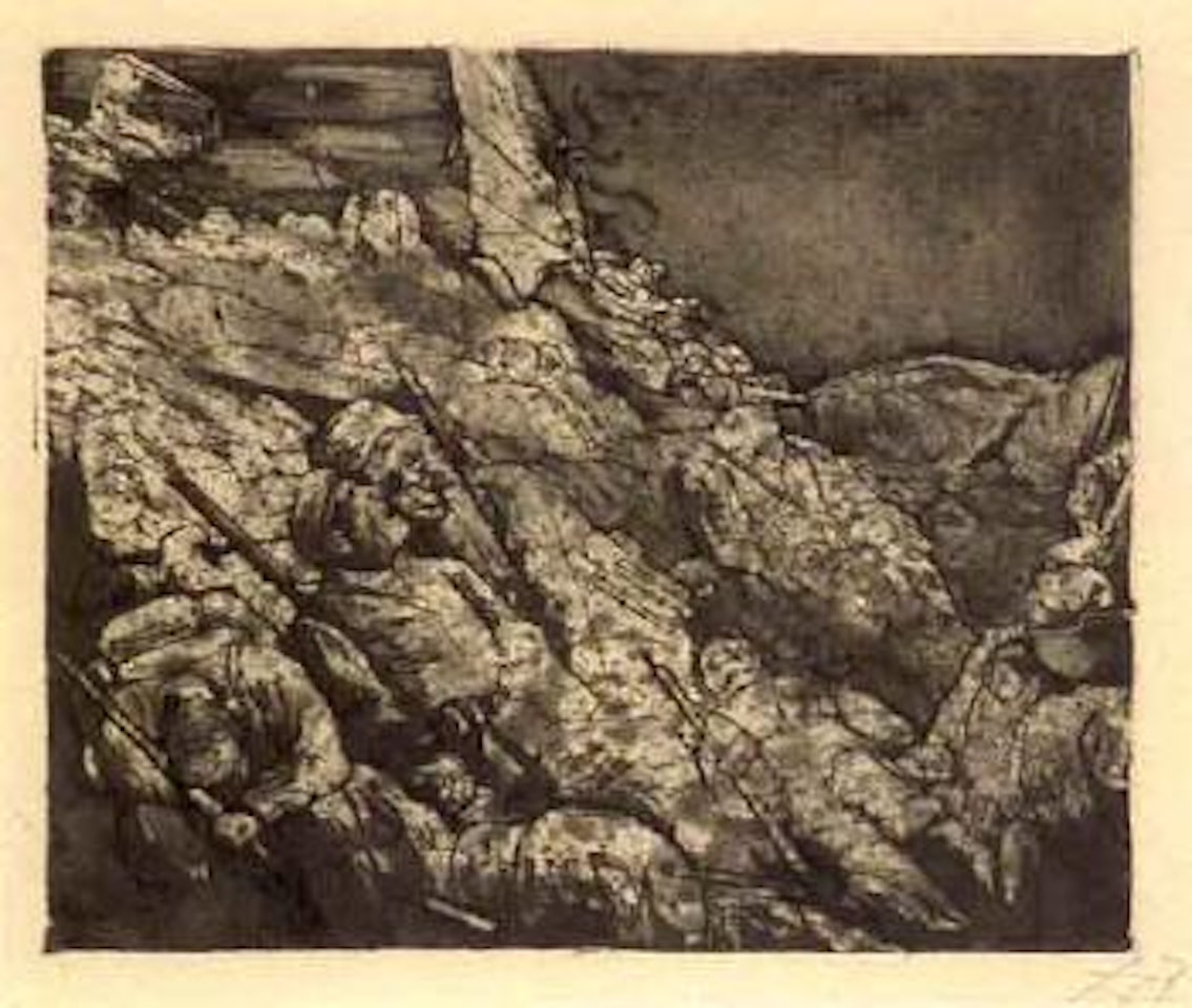 The sleeping people from Fort Vaux by Otto Dix